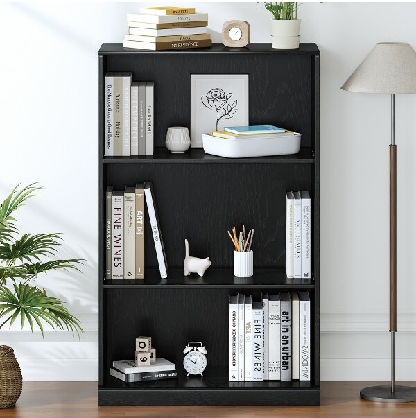 MAYEERTYFreestandingStorageCabinetWoodenDecorativeCabinetsforHomeOfficeSmallSpaceBlack49*31*16in