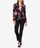 Thumbnail for your product : Tahari ASL Floral Printed Velvet One-Button Jacket