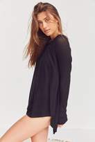 Thumbnail for your product : Out From Under Sophia Split Side Slouchy Raglan Top