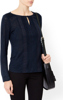 Thumbnail for your product : Monsoon Lana Linen Lace Insert Top