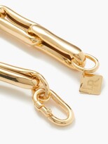 Thumbnail for your product : LAUREN RUBINSKI Enamel & 14kt Gold Link-chain Necklace - Black