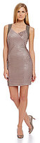 Thumbnail for your product : Calvin Klein Beaded Tucked Sheath Dress