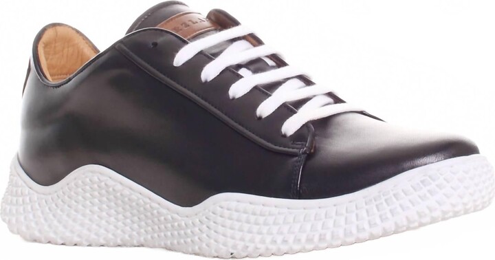 Mezlan Men's Scallop Sole Sneaker In Black