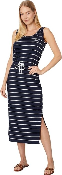 Barbour Barbour Overl Midi Dre Women's Dress Navy/White : 6, Cotton/Elastane