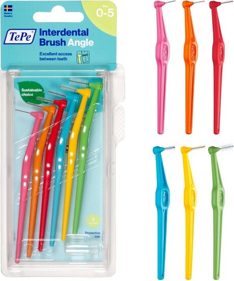 TePe Oral Health Care, Inc. TePeAngle™InterdentalBrushesMixedPack-0.4-0.8mmMixedISO0-5