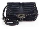 Thumbnail for your product : Valentino Tiger-Patterned Calf Hair Rockstud Shoulder Bag
