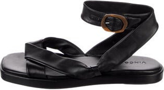 Vince Leather Slingback Sandals Black Wrap-Around Straps & Buckle Closure at Ankles Includes Dust Bag Unfortunately, due to restrictions, this item may not be eligible for shipping in all areas.