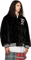 Thumbnail for your product : R 13 Black Yarn-Dyed Bomber Jacket