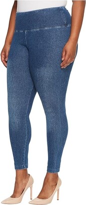 Lysse Plus Size Denim Leggings (Mid Wash) Women's Casual Pants
