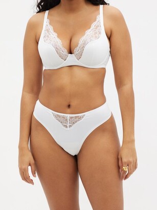 Agent Provocateur Brigette Mid-rise Lace-insert Jersey Thong