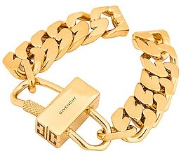 Givenchy G Chain Lock Bracelet in Metallic Gold