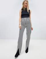 Thumbnail for your product : Honey Punch PANTS With Front Splits In Pinstripe