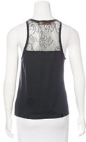 Thumbnail for your product : John Galliano Lace-Trimmed Silk-Blend Top