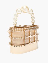 Thumbnail for your product : Rosantica Holli Crystal-embellished Cage Handbag - Gold Multi