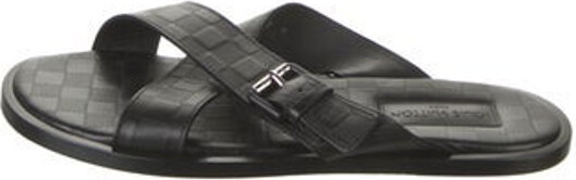 Louis Vuitton Honolulu Faux Fur Trim Slides - Black Sandals, Shoes -  LOU646127