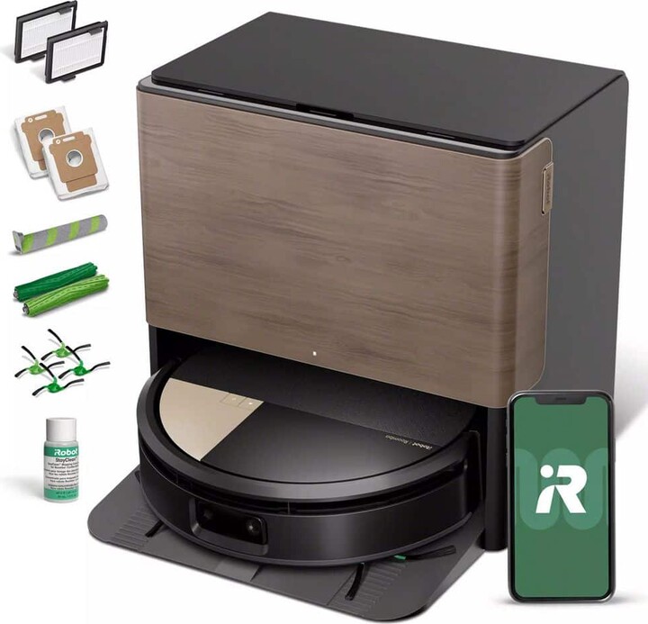 iROBOT Roomba Max 705 Robot Vacuum and Mop with Smart Navigation for MultiSurface​ Floors in Black with AutoWash Dock