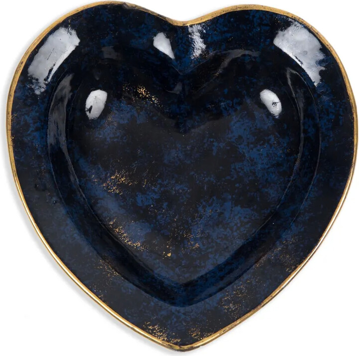 Christian Dior Pre-Owned 1970s Navy heart porcelain plate