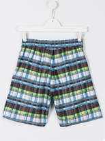 Thumbnail for your product : Boss Kids checked swim shorts