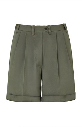 Green Silk Shorts - ShopStyle