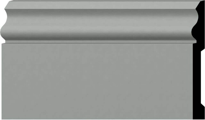 Ekena Millwork 5/8 in. x 5 1/2 in. x 94 1/2 in. Primed Polyurethane Baseboard Moulding (1-Piece − 7.88 Total Linear Feet)