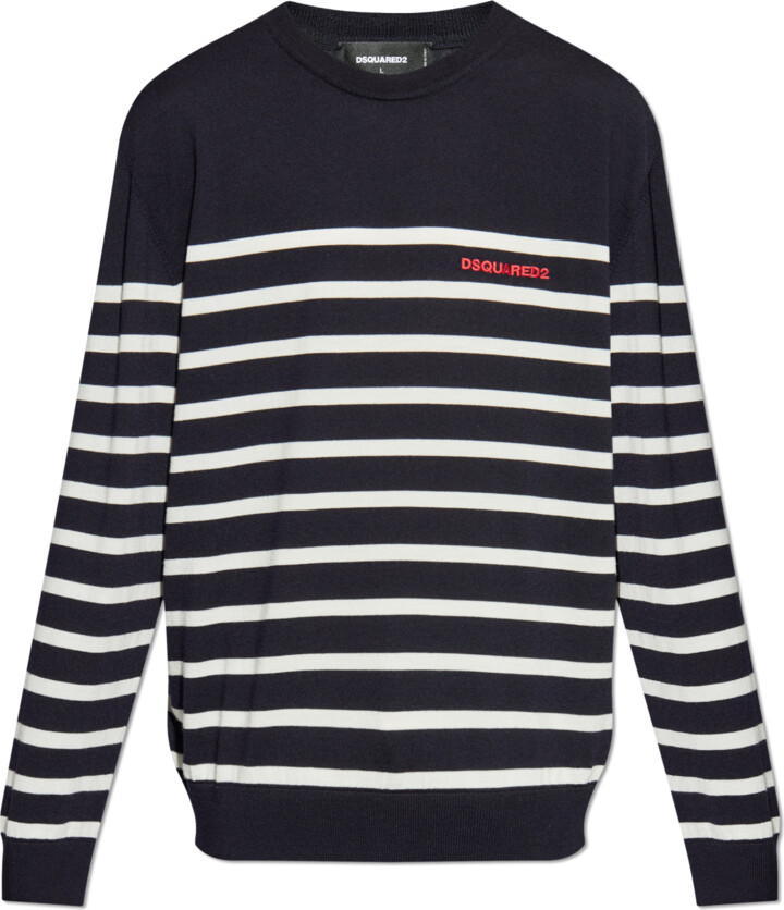 DSQUARED2 Sweater With Logo  Navy - Blue