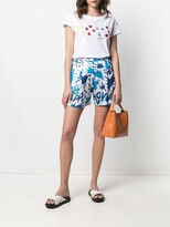 Thumbnail for your product : Love Moschino Splash-Print Cotton Shorts