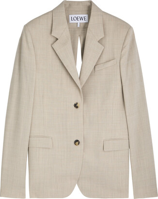 LOEWE Slit-elbow wool-blend twill blazer