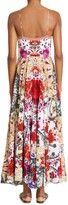 Thumbnail for your product : Camilla Rose Print Tie Front Silk Midi Dress