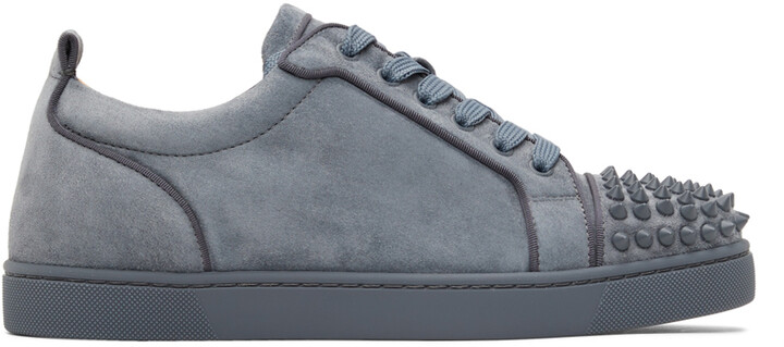 Christian Louboutin Grey Louis Junior Spikes Orlato Sneakers - ShopStyle