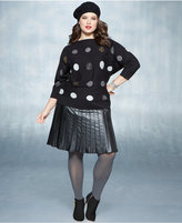 Thumbnail for your product : Alfani Plus Size Pleated A-Line Faux Leather Skirt