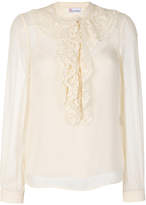 Thumbnail for your product : RED Valentino lace ruffle blouse