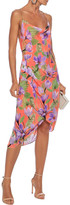 Thumbnail for your product : Alice + Olivia Reena Open-back Floral-print Cupro Dress