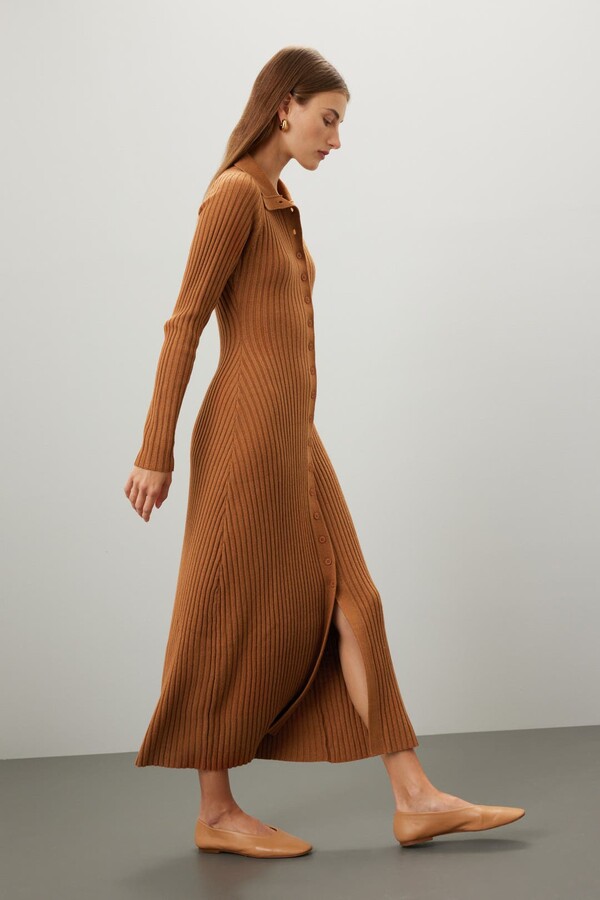 Thakoon x RTR Cardigan Dress Brown