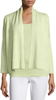 Thumbnail for your product : Eileen Fisher Organic Linen 3/4-Sleeve Cardigan