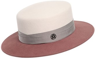 Maison Michel Kiki Bicolor Rabbit Felt Hat