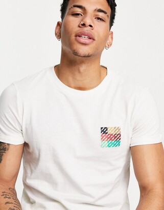 Tom Tailor t-shirt with back print in off white