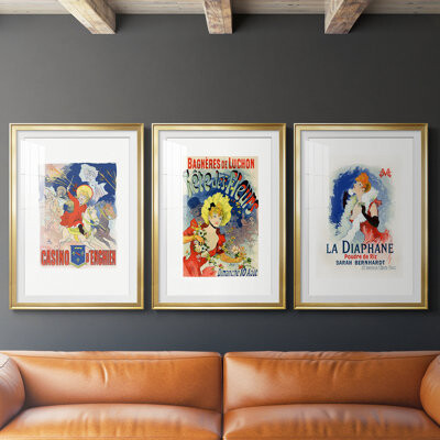Wildon Home Casino D' Enghien -Custom Framed Premium Print W Matt - 3 Pieces