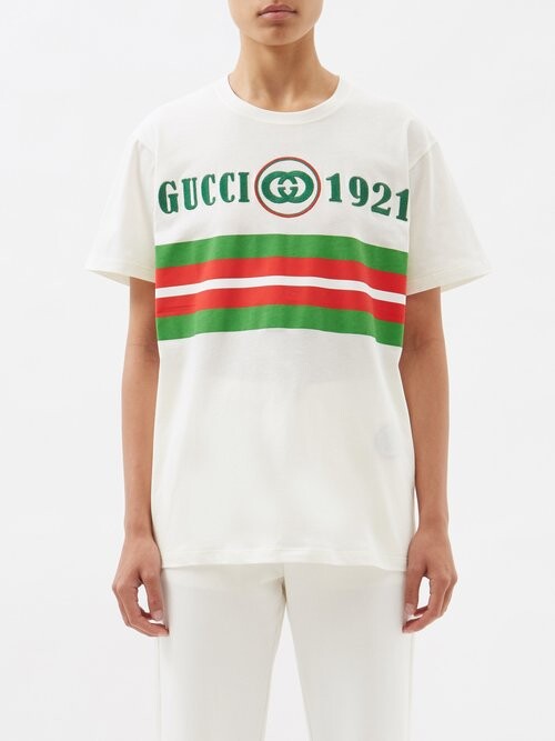Gucci Logo Cotton T-shirt | ShopStyle
