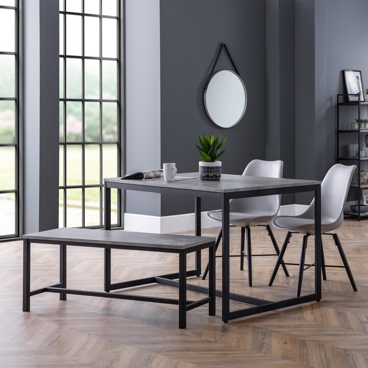 Dunelm Staten Dining Bench Set and 2 Kari Chairs Grey ShopStyle
