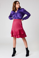 Thumbnail for your product : Na Kd Party Shiny Frill Skirt Black