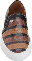 Thumbnail for your product : Givenchy Striped Snakeskin Slip-On Sneaker