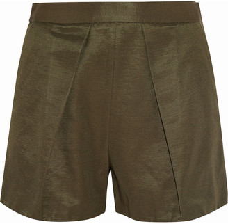 MSGM Cotton-blend faille shorts