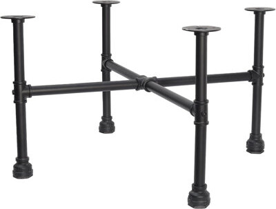 17 Stories Industrial Pipe Table Legs, Metal Base Furniture Legs For Nightstand, Heavy Duty Vintage Desk Legs, Dining Coffee Table Feet Bench Legs