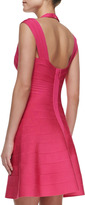 Thumbnail for your product : Herve Leger Double-Strap Fit-and-Flare Bandage Dress