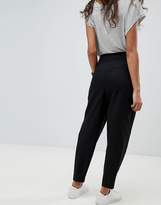 Thumbnail for your product : ASOS Petite Tailored Clean High Waist Linen Peg Trousers