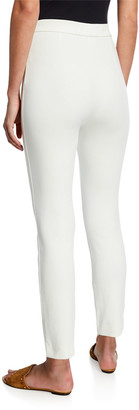 Joan Vass Petite Ankle Pants with Front Seam Detail
