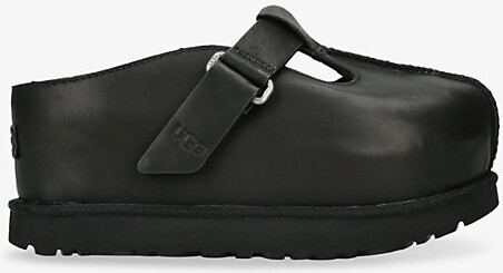 UGG Womens Black Goldenstar Hi Clog Leather Platform Clogs Eur 41 / 8 Uk Women