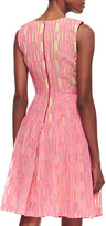 Thumbnail for your product : Tracy Reese Sleeveless A-Line Embroidered Frock, Blazing Coral