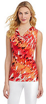 Thumbnail for your product : Calvin Klein Floral-Dot Matte Jersey Top