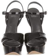Thumbnail for your product : Stuart Weitzman Patent Leather Platform Sandals